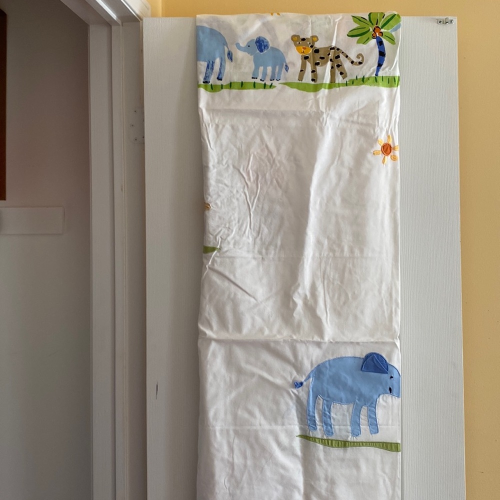 Kids cotton shower curtain